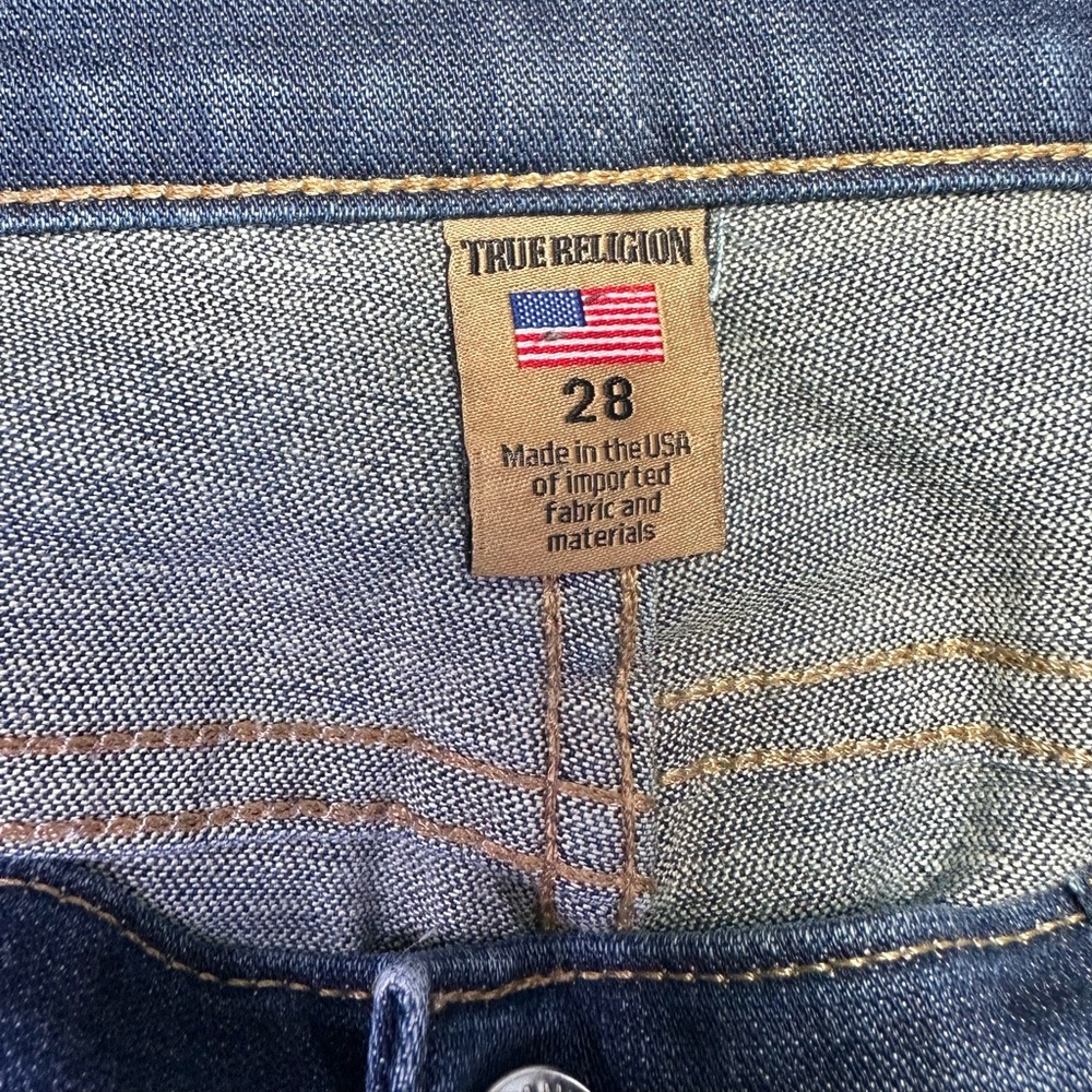 True Religion Jeans Halle Women’s Size 28 Mid Rise Super Skinny Blue Denim USA - Picture 6 of 9